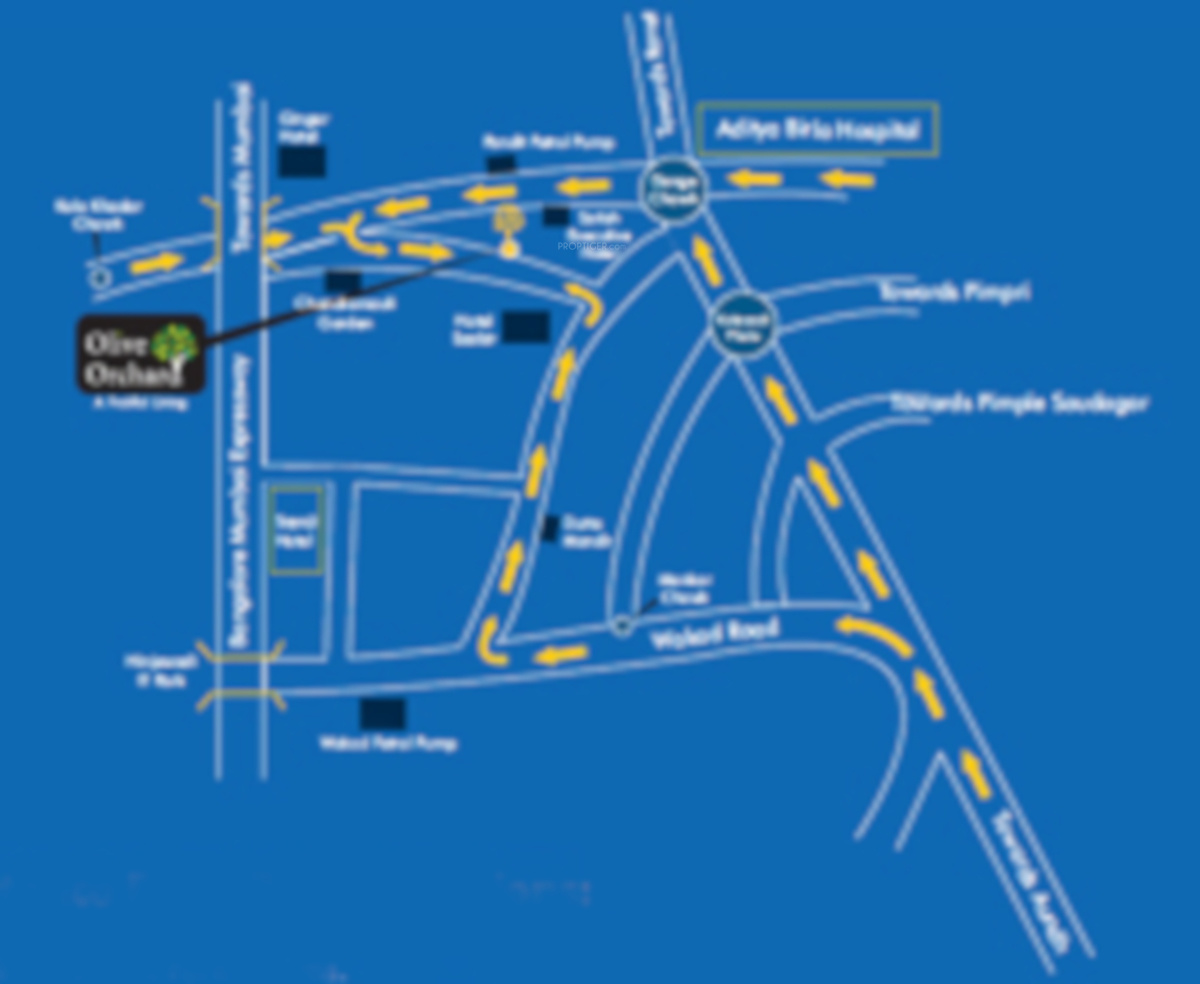 Anandtara Olive Orchard Apartment in Wakad, Pune Price, Location Map