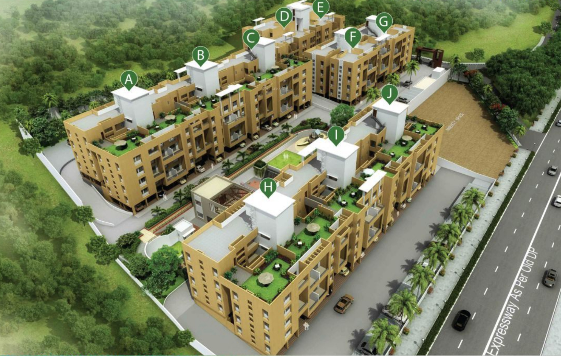 1, 2, 3 BHK Cluster Plan Image Suyog Development Sai Avishkar D E H I