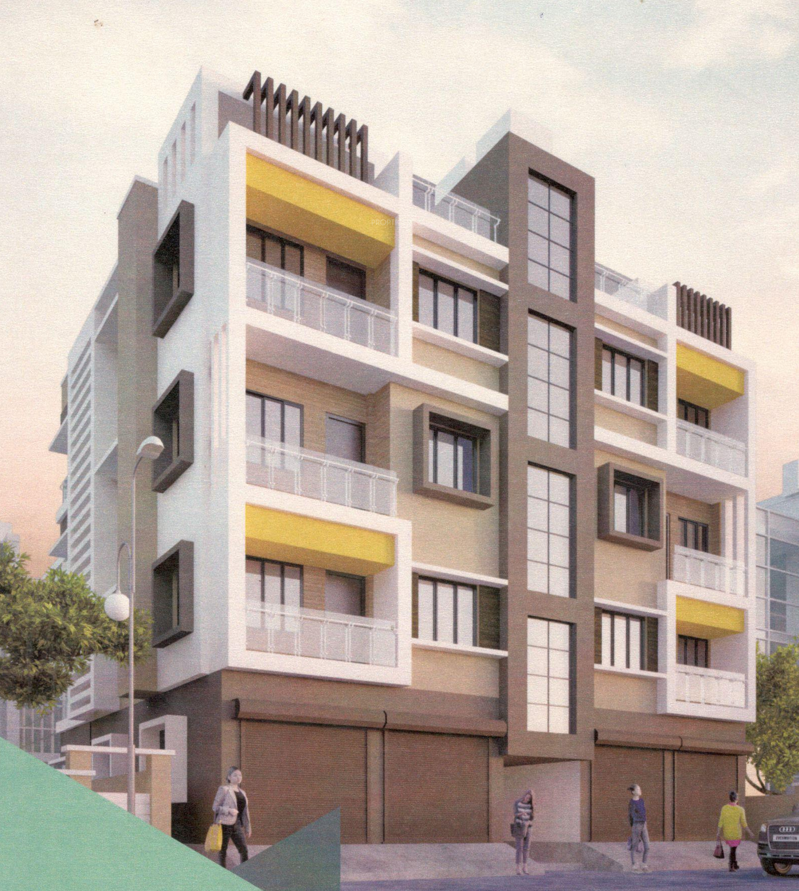 576 sq ft 2 BHK Floor Plan Image Basuki Construction KGN Apartment