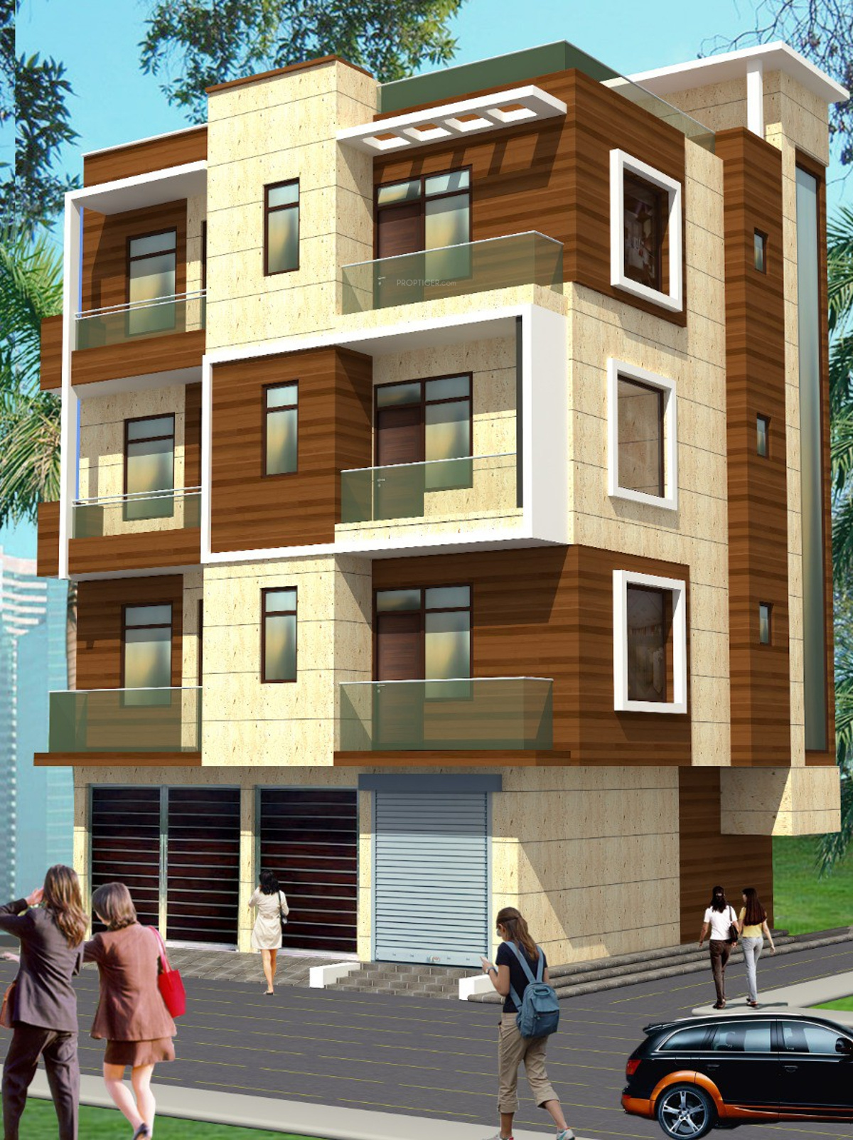 Main Elevation Image 3 of Ashima Real Estate Builder Floor, Unit