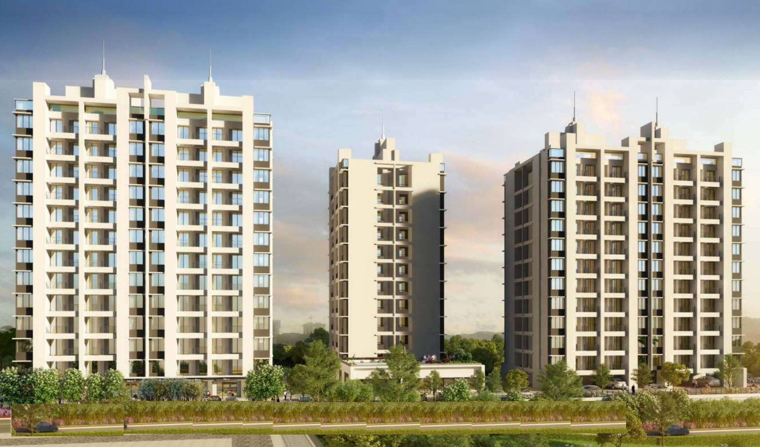 Main Elevation Image of Rainbow Housing Athashri At Pebbles, Unit available at Bavdhan Pune