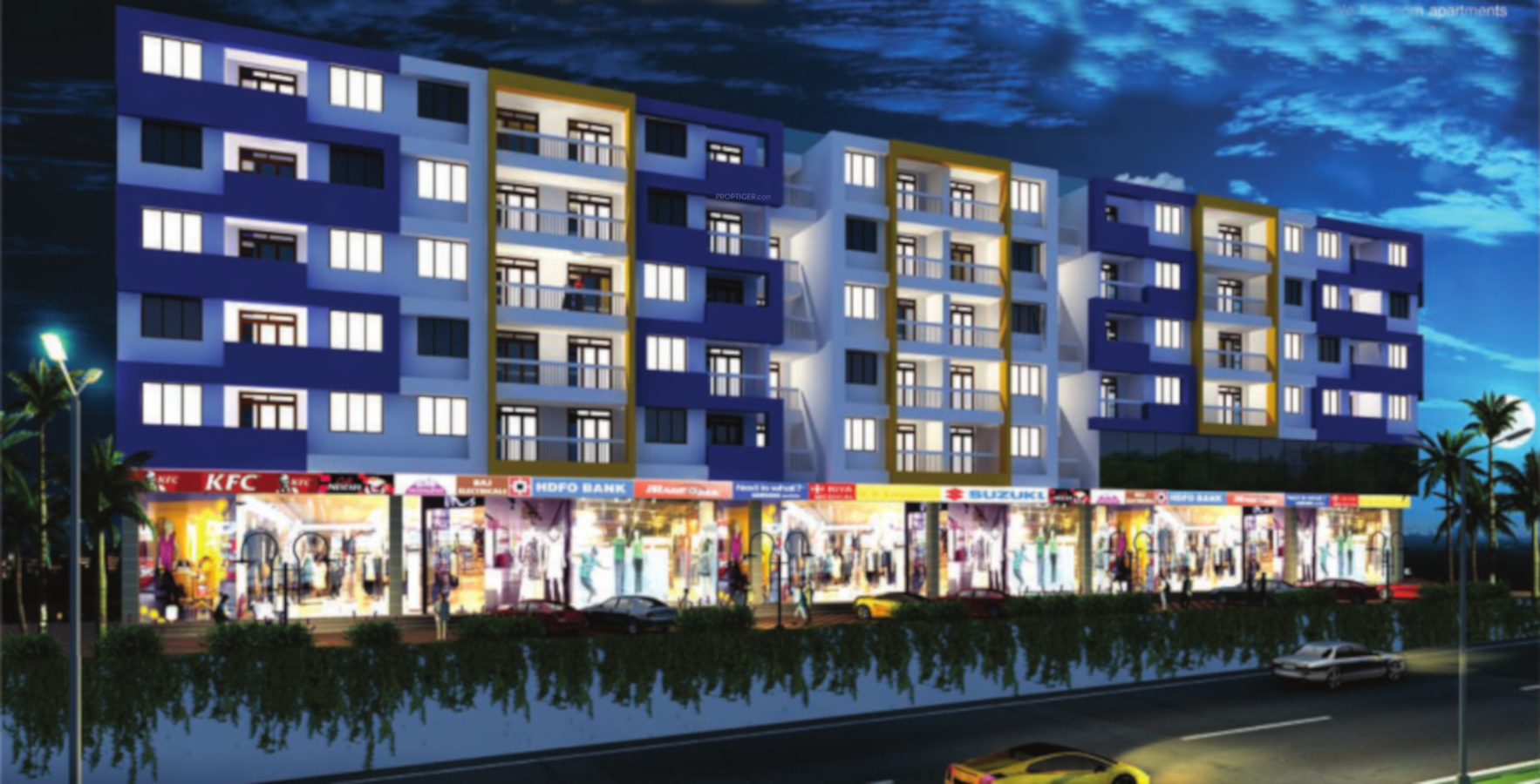 1, 2, 3 BHK Cluster Plan Image Prabhu Realtors Emerald Block A for