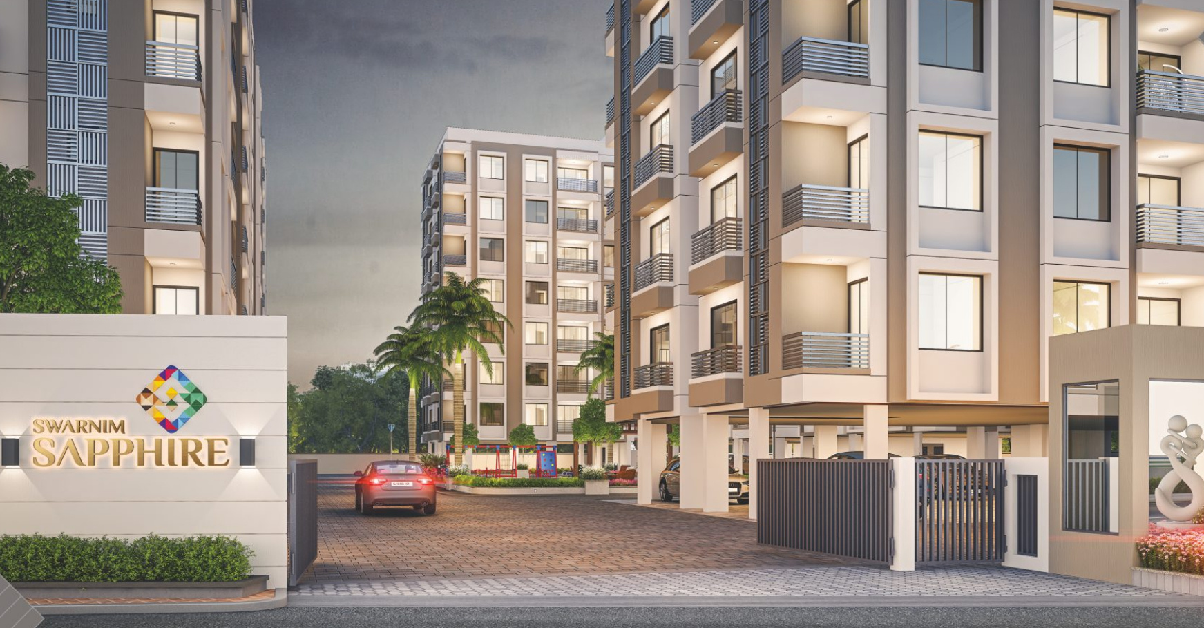 957 sq ft 3 BHK 3T Apartment for Sale in Shivam Realty Vadodara Swarnim