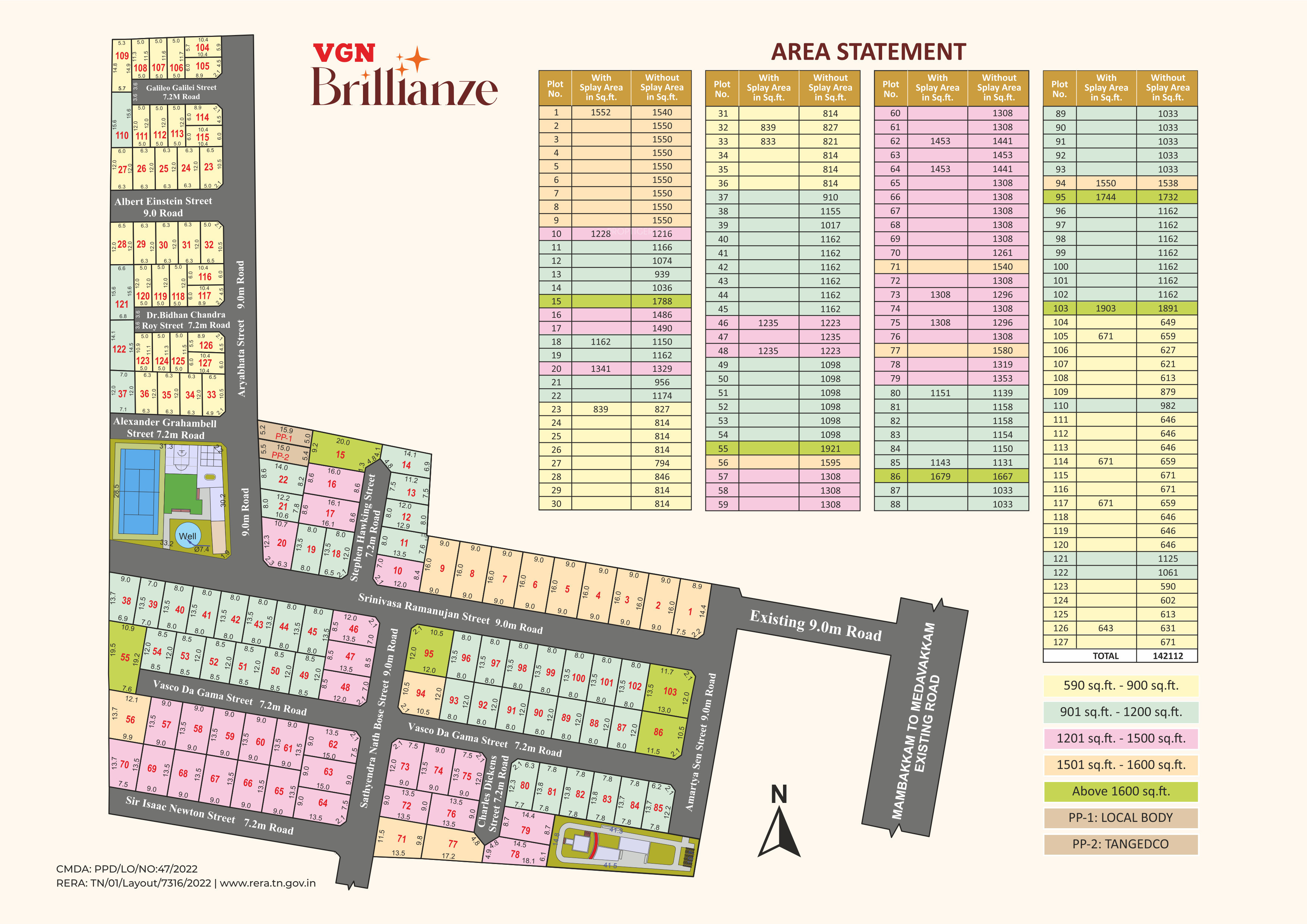 1550 sq ft Plot for Sale in VGN Projects Estates Brillianze Ponmar Chennai