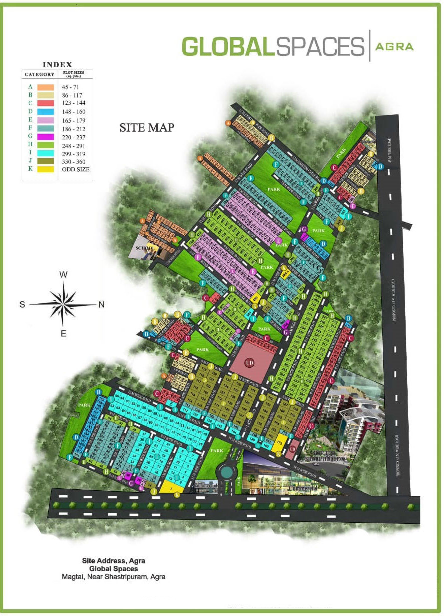 3150 sq ft Plot for Sale in Rajdarbar Builders Spaces Shastripuram Agra
