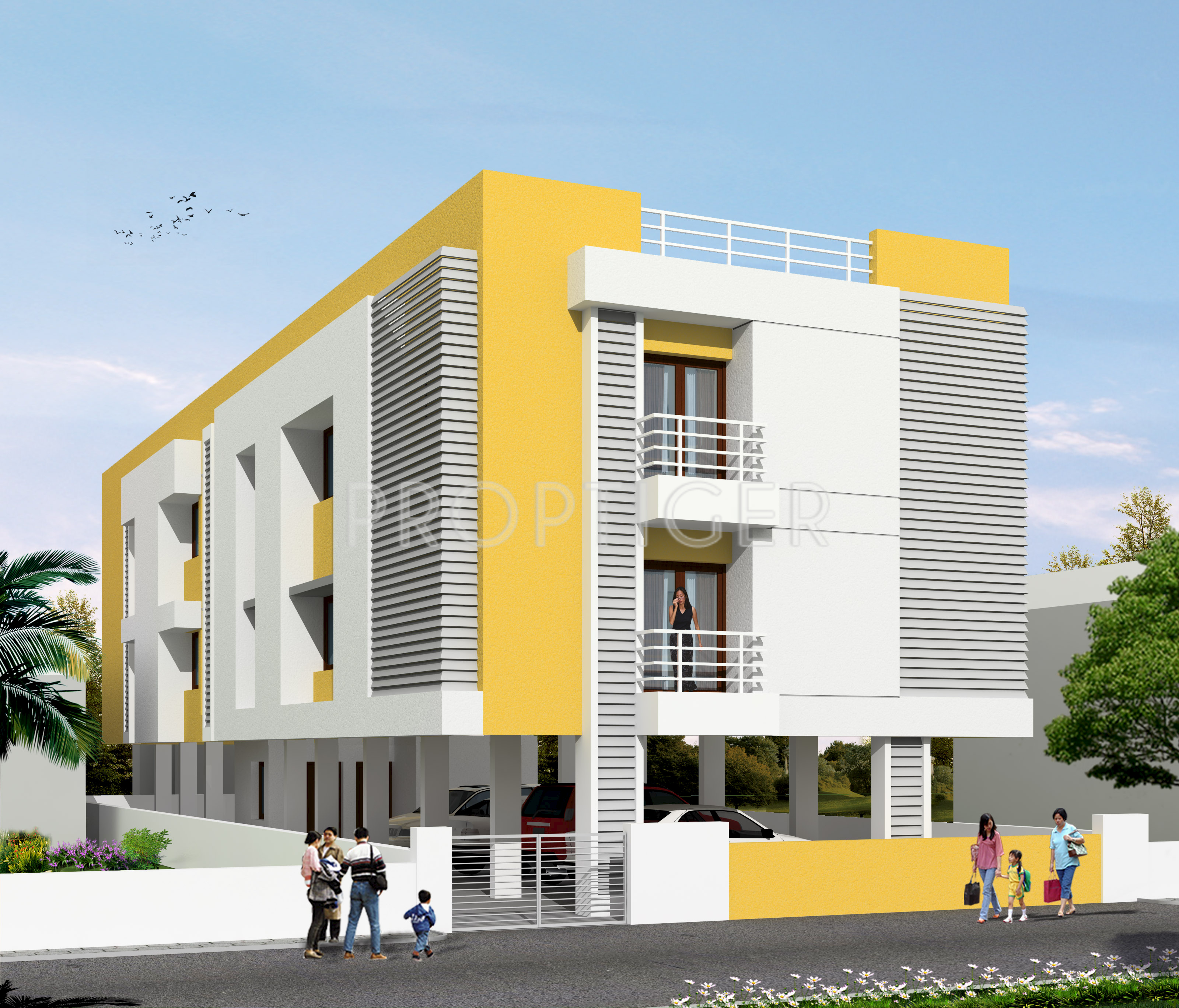 1288 sq ft 3 BHK Floor Plan Image Dev Appartments LIC Nagar Available