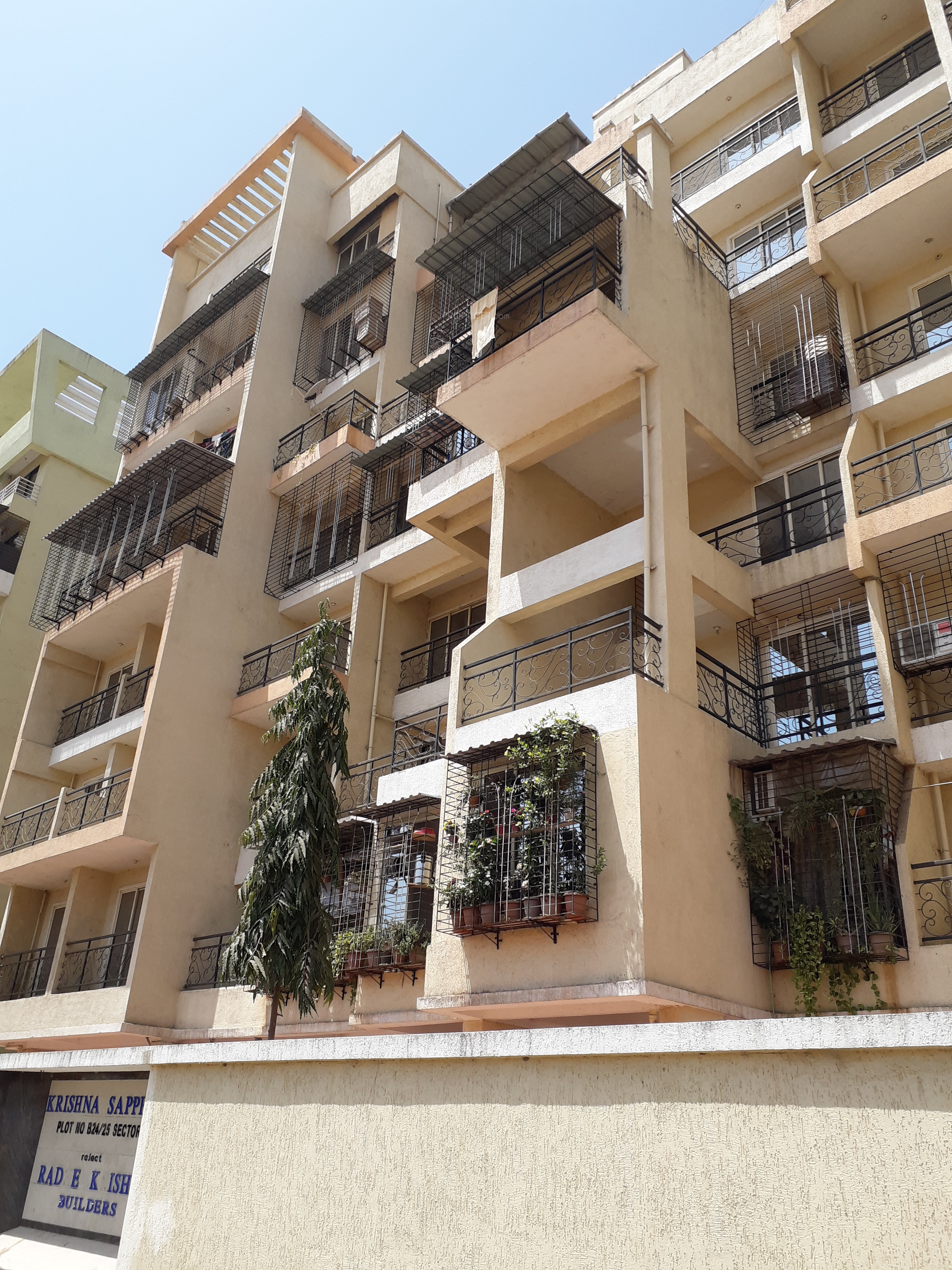 650 sq ft 1 BHK Floor Plan Image Radhe Krishna Builders Krishna Sapphire Available for sale