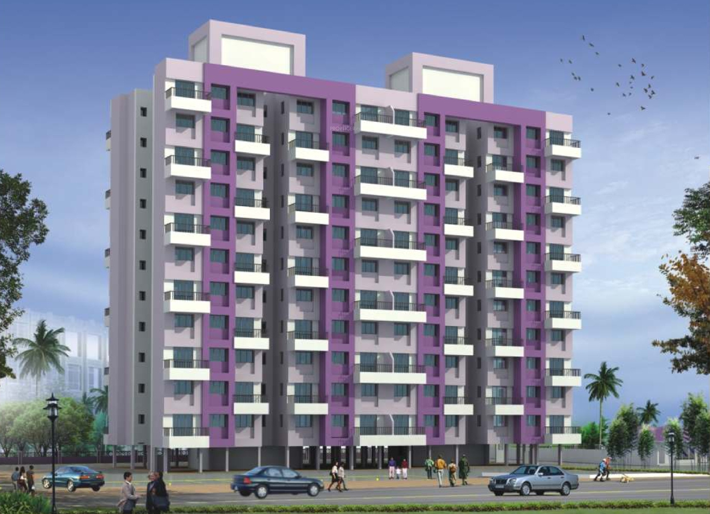 Main Elevation Image 3 of Jadhav Deore Purple Bloom, Unit available at