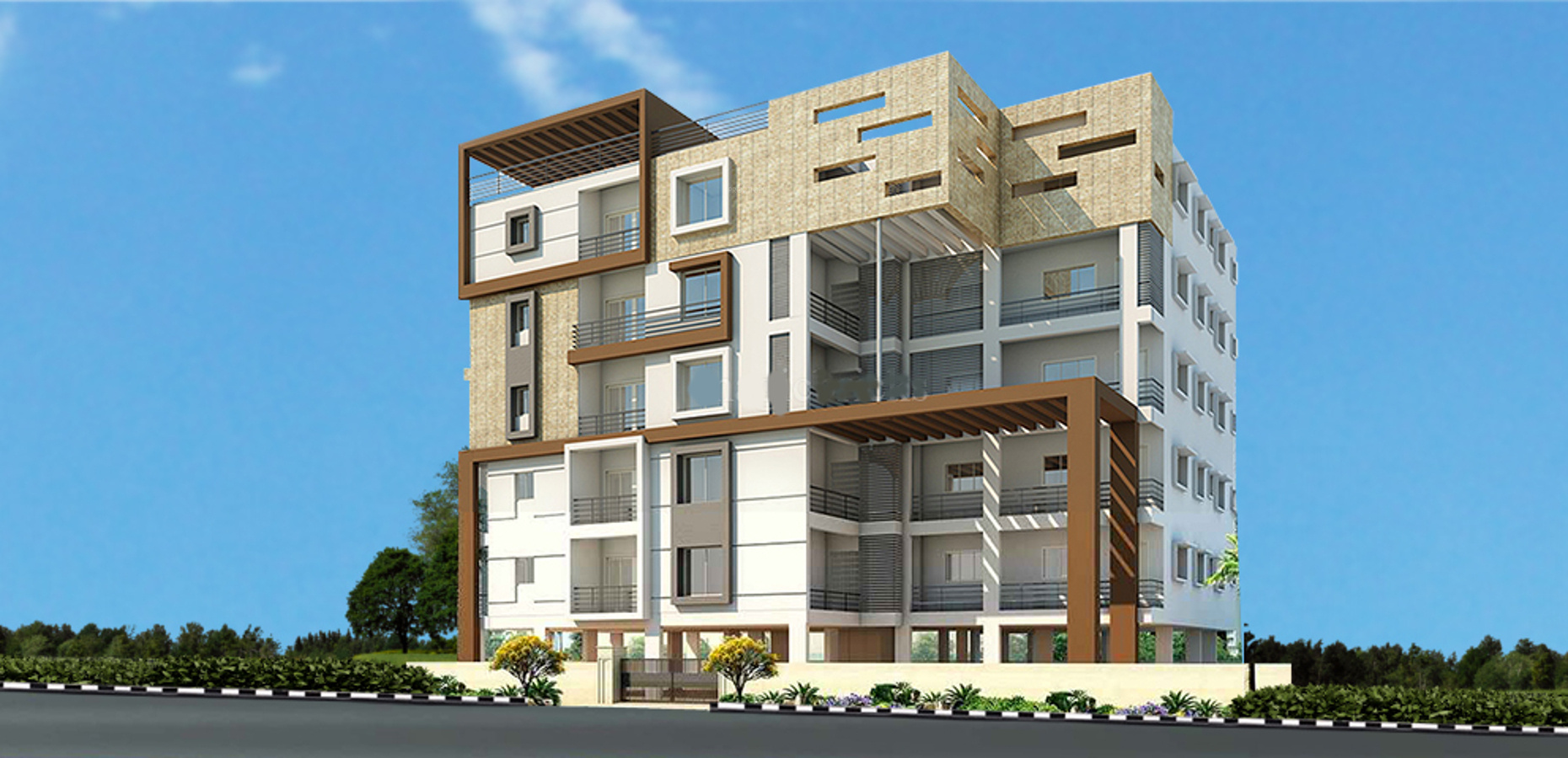 Main Elevation Image 4 of Alekhya homes Pine Woods, Unit available at Gachibowli Hyderabad