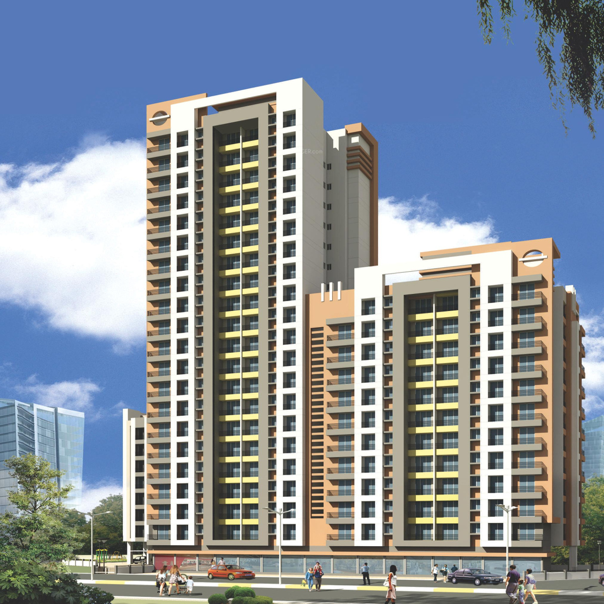 660 sq ft 1 BHK Floor Plan Image Virat Groups Green Avenue Available