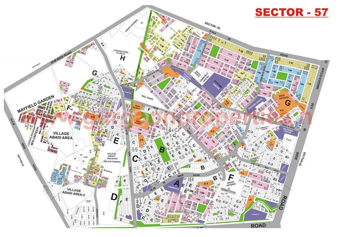 HUDA Plot Sector 57 in Sector 57, Gurgaon Price, Location Map, Floor