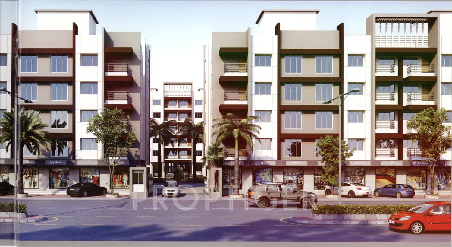 Main Elevation Image 1 of Sakar Homes, Unit available at Dindoli Surat
