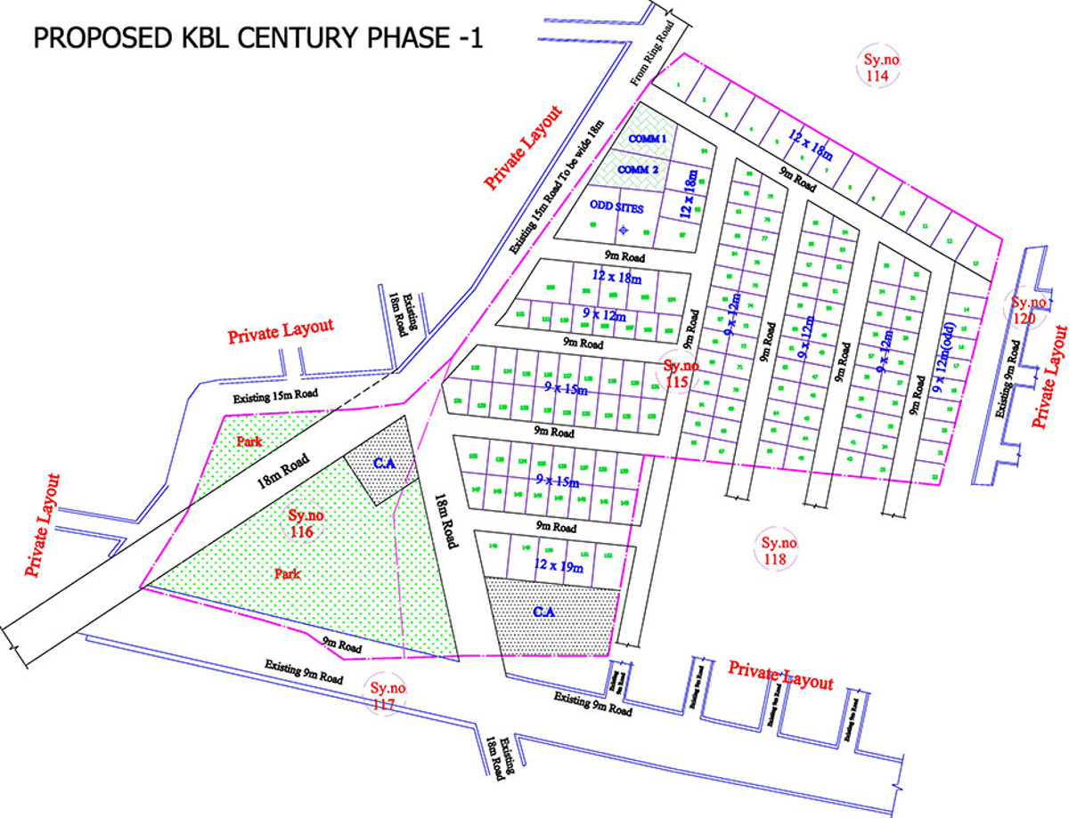 1453 sq ft Plot for Sale in KBL Century Vidyaranyapuram Mysore