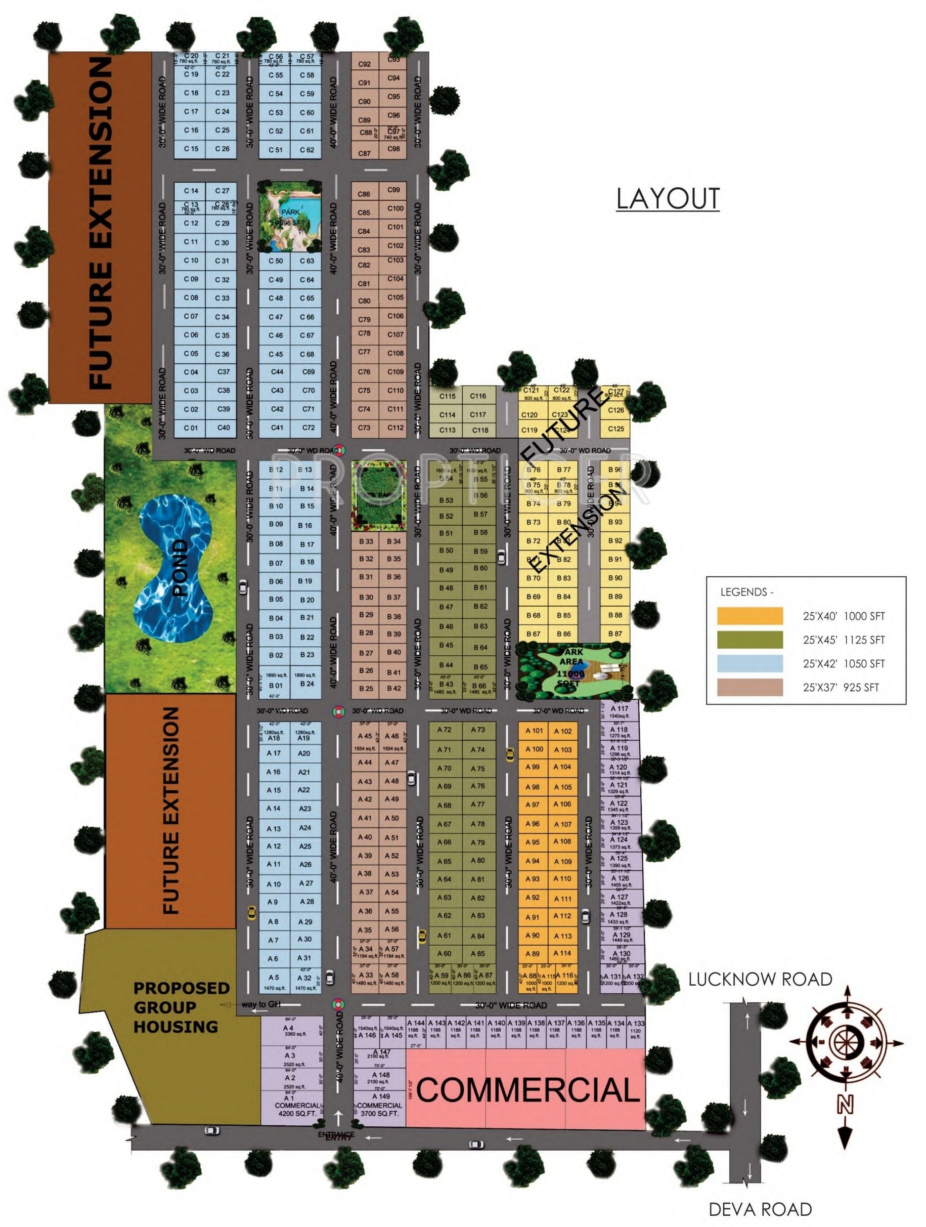 1000 sq ft Plot for Sale in Kanchhal Orange County Matiyari Lucknow