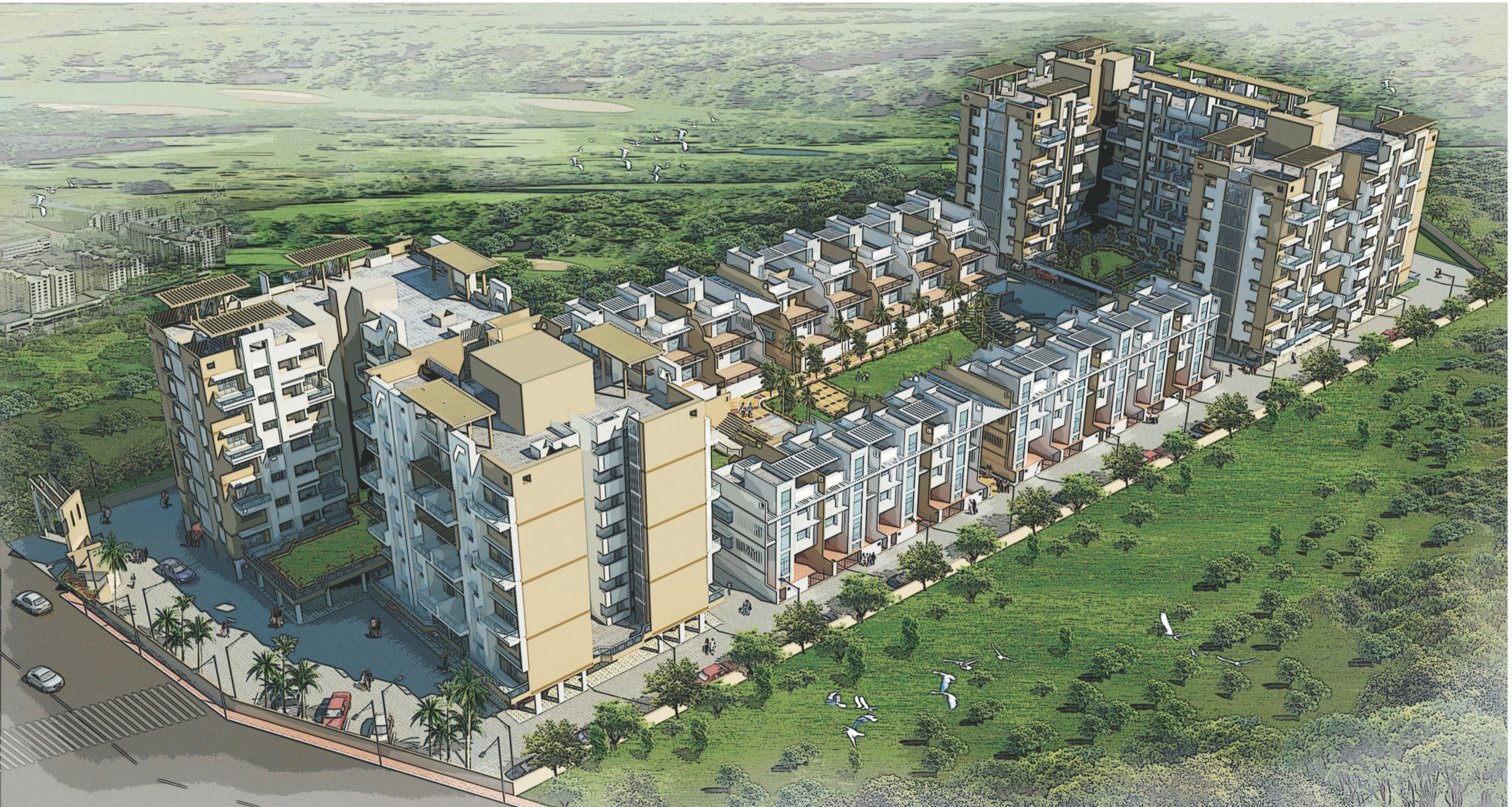 Image of Location Map of Nagpal Meadows Hill Mist Beed Bypass Padegaon