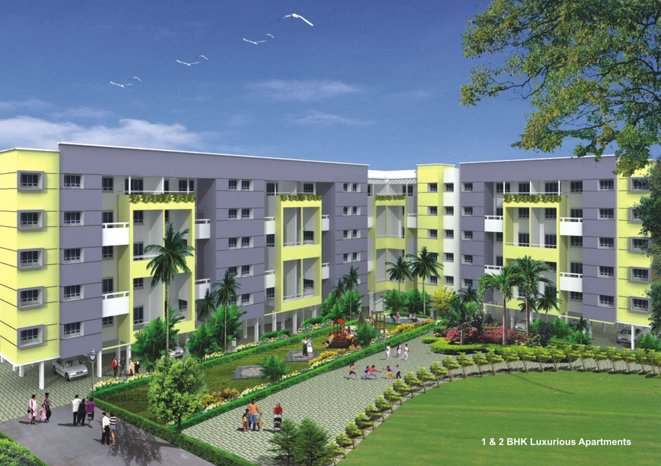 533 sq ft 1 BHK Floor Plan Image Rainbow Realty Glory Available for