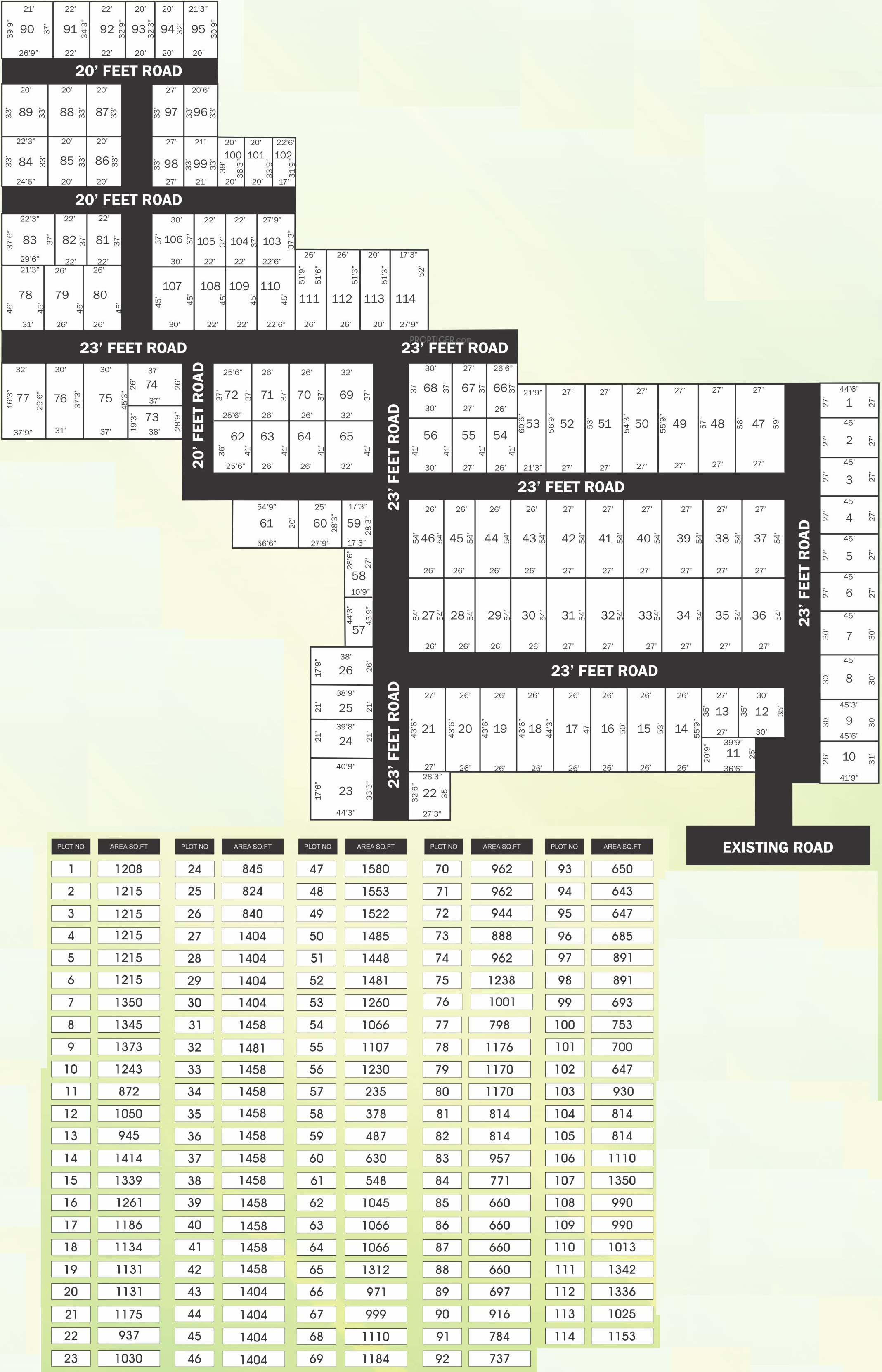 1243 sq ft Plot for Sale in Vishwak Properties Anna Nagar Moolacheri
