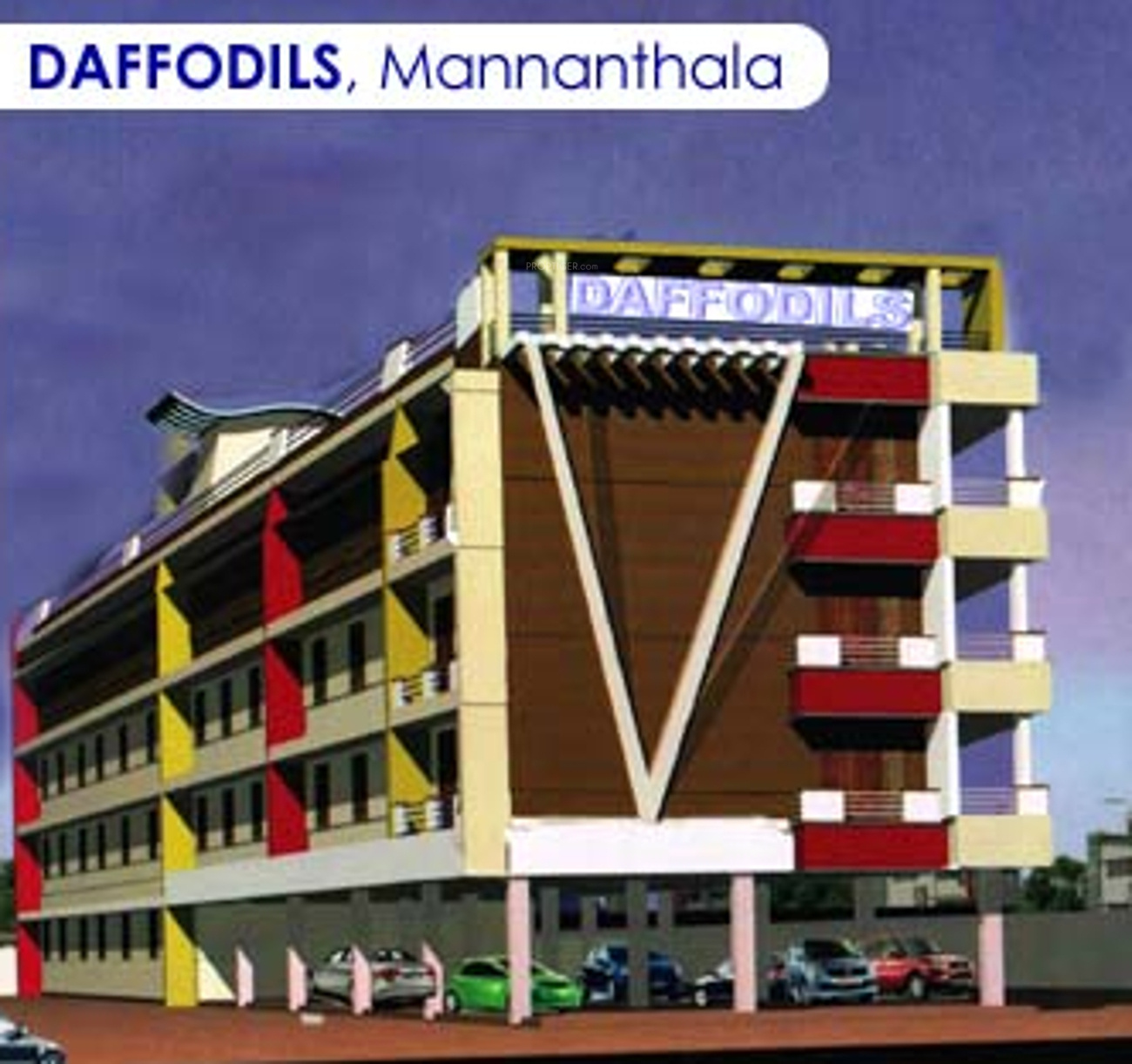 1087 sq ft 2 BHK 2T Apartment for Sale in Trivandrum Daffodils