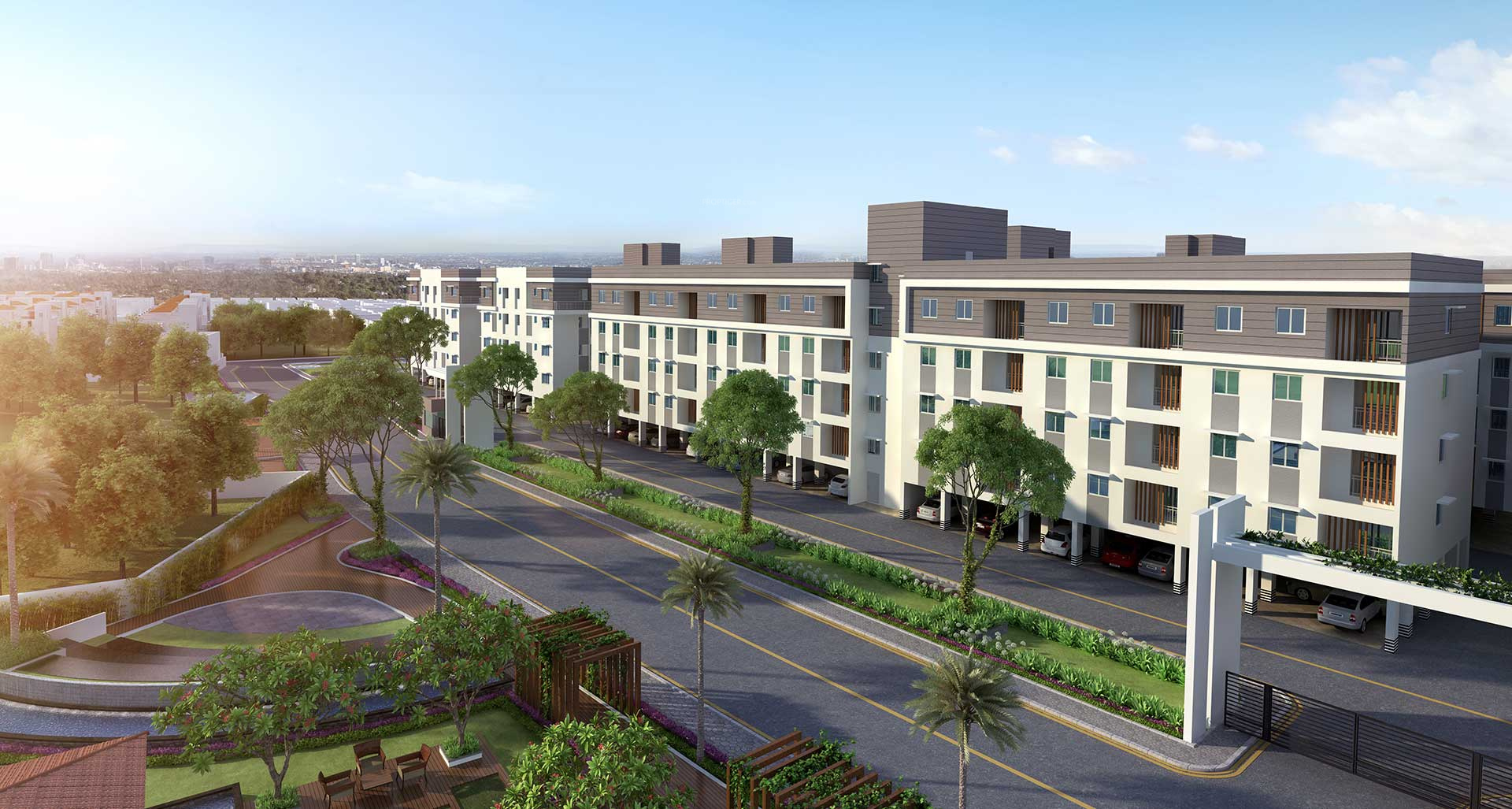 3 BHK Cluster Plan Image TVS Emerald Green Acres for sale at