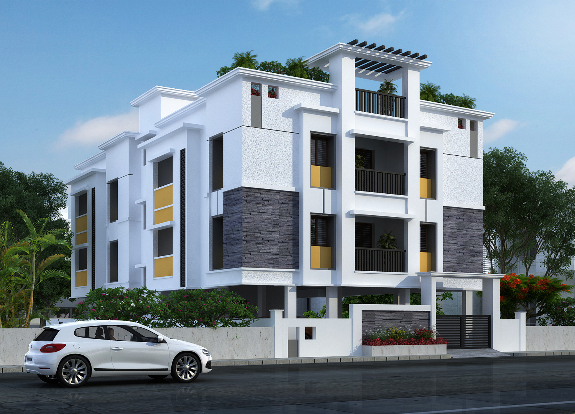 Main Elevation Image of Gayatri Realities Wood Crest, Unit available at