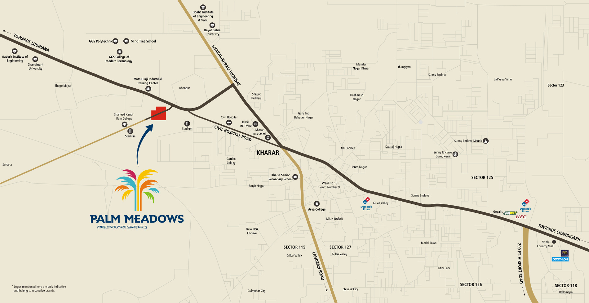 1080 sq ft Plot for Sale in Ubber Group Palm Meadows Plot Bhago Majra