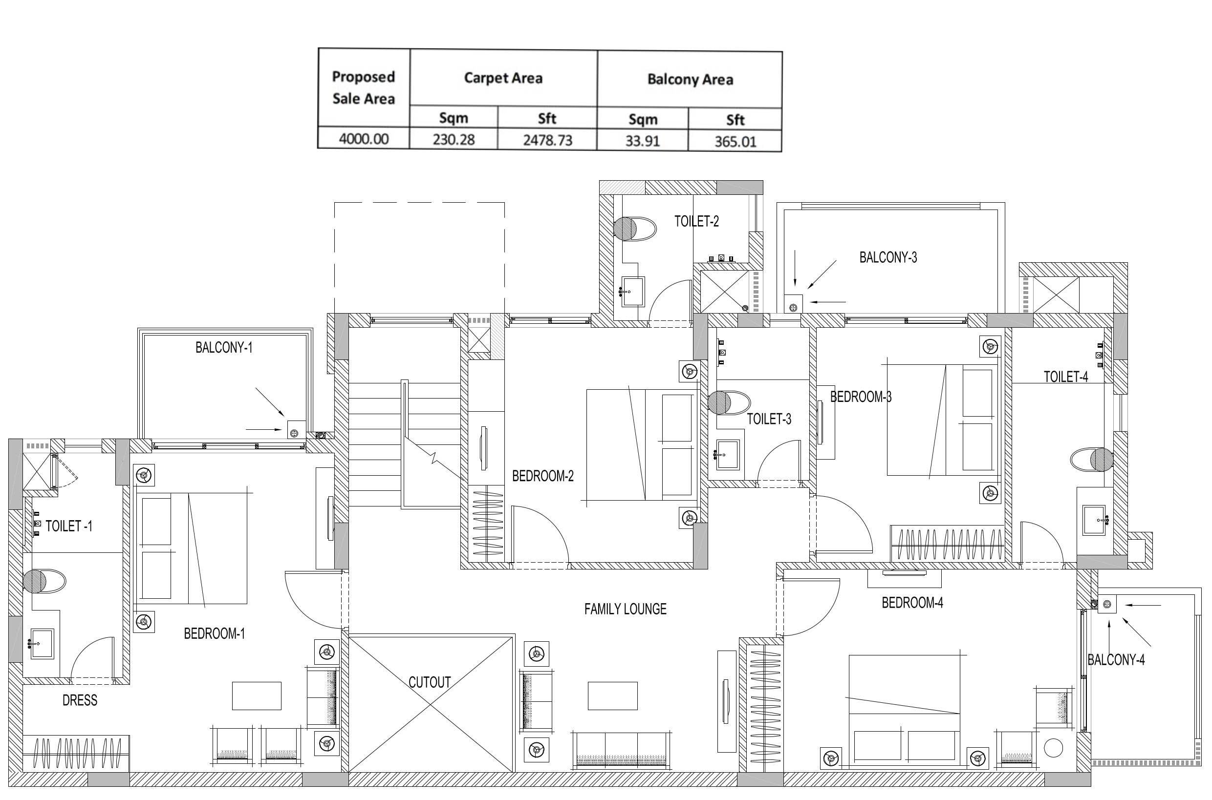 4000 sq ft 5 BHK 6T Apartment for Sale in Emaar India Emerald Classic