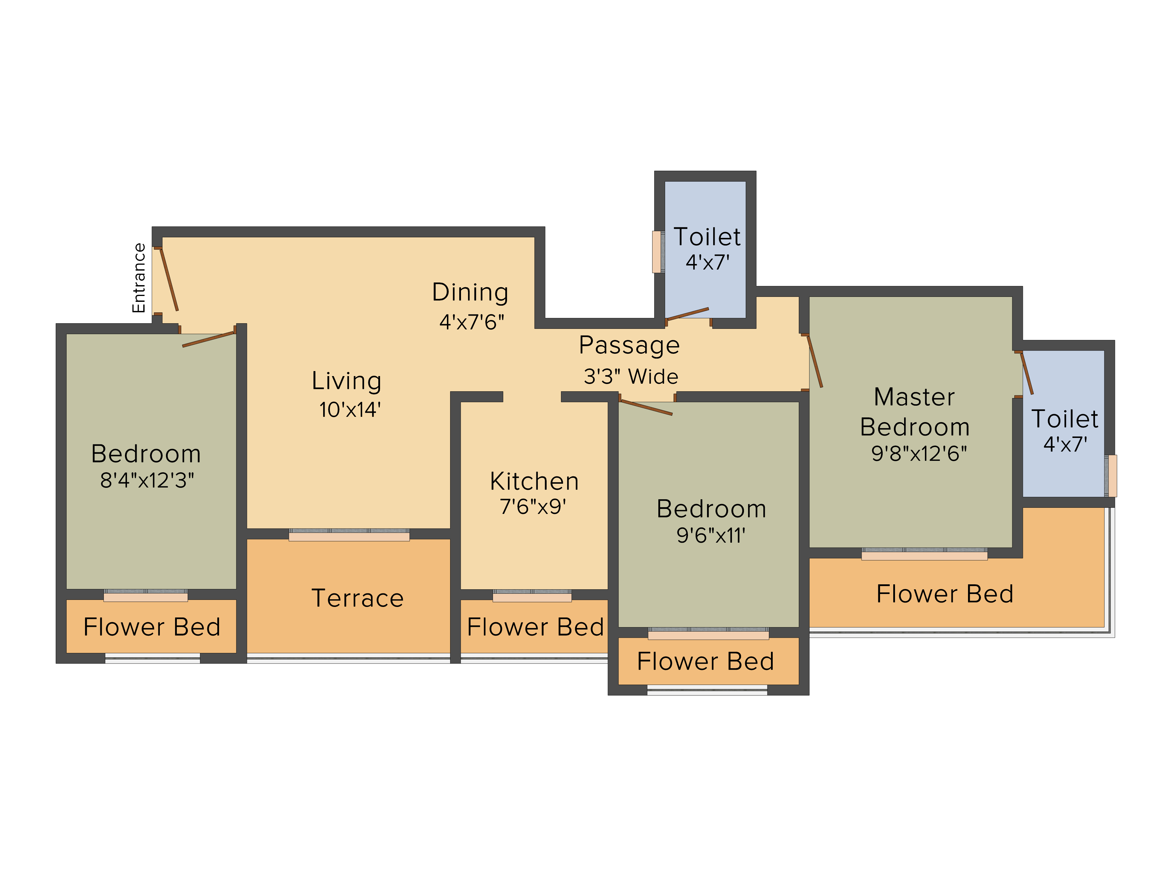 730 sq ft 1 BHK 1T Apartment for Sale in Neelkanth Associates Neelkanth