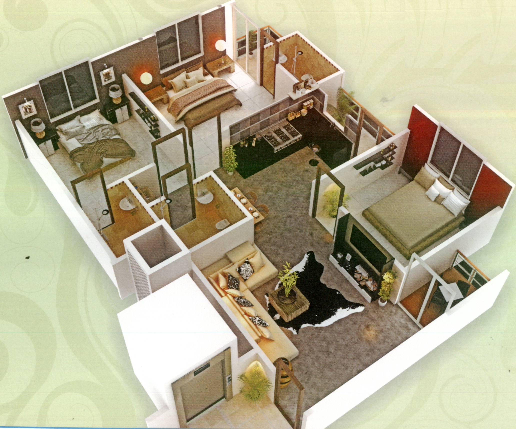 1000 sq ft 2 BHK 2T Apartment for Sale in Sakar Corporation Krupa