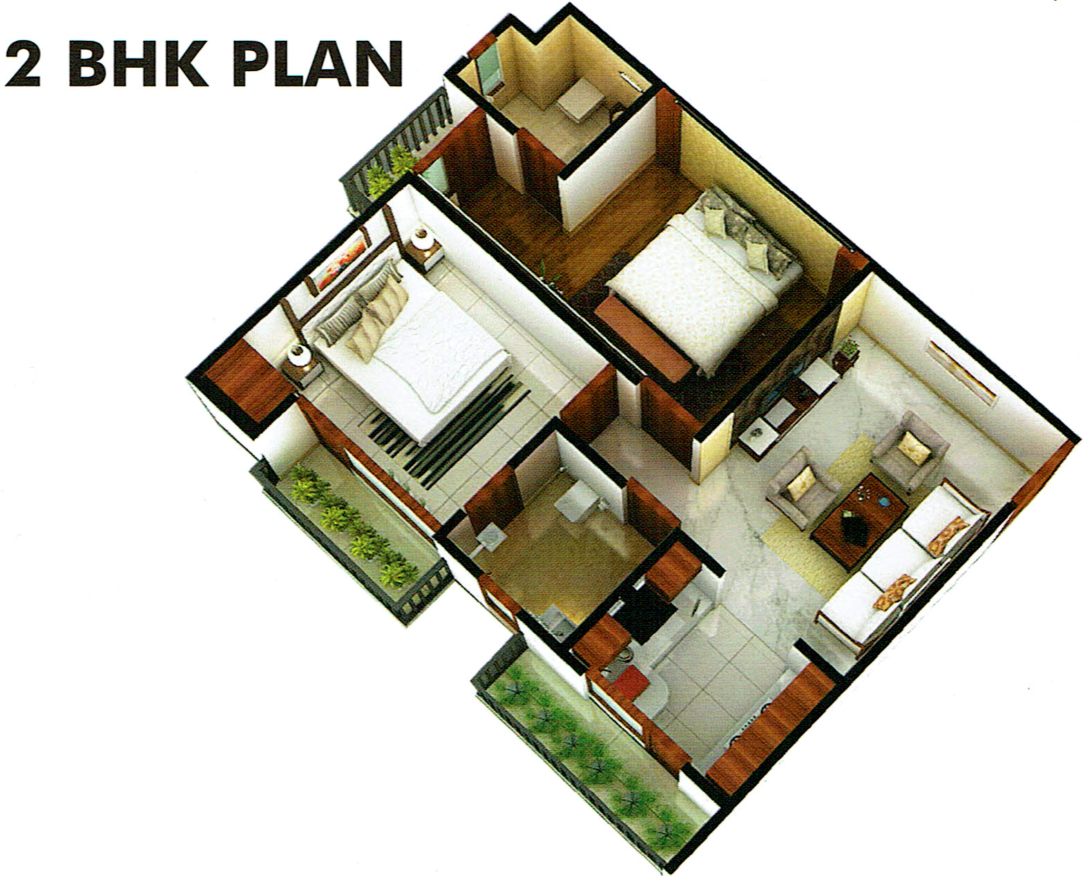 900 sq ft 2 BHK 2T Apartment for Sale in Builders And Land Developers