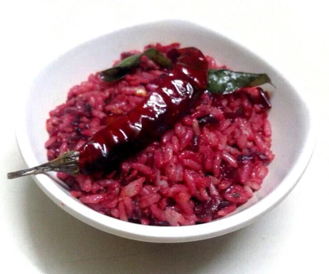 Quick fix recipes Beetroot rice Rediff Getahead