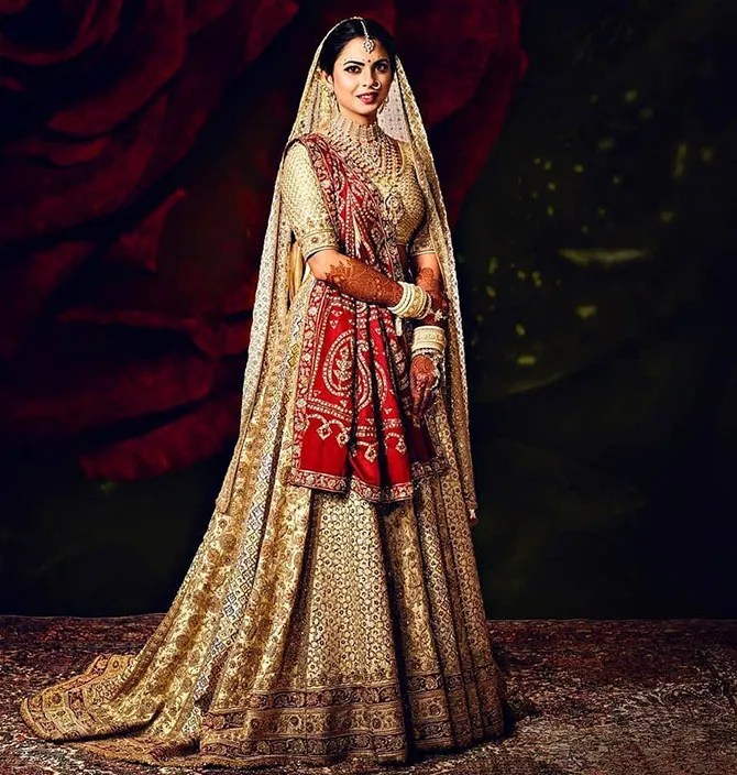 Bride Isha wore Nita Ambani's wedding sari Get Ahead