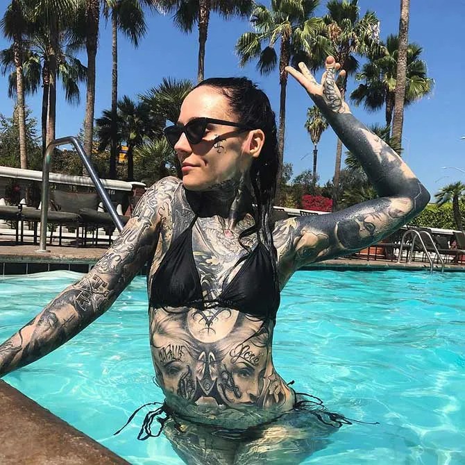 Meet the woman covered in tattoos from head to toe