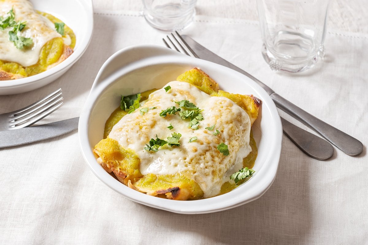 Enchiladas suizas, riquísima receta de enchiladas mexicanas