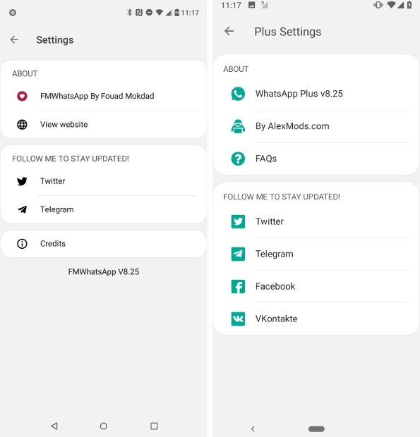 FMWhatsApp or WhatsApp Plus differences and comparison