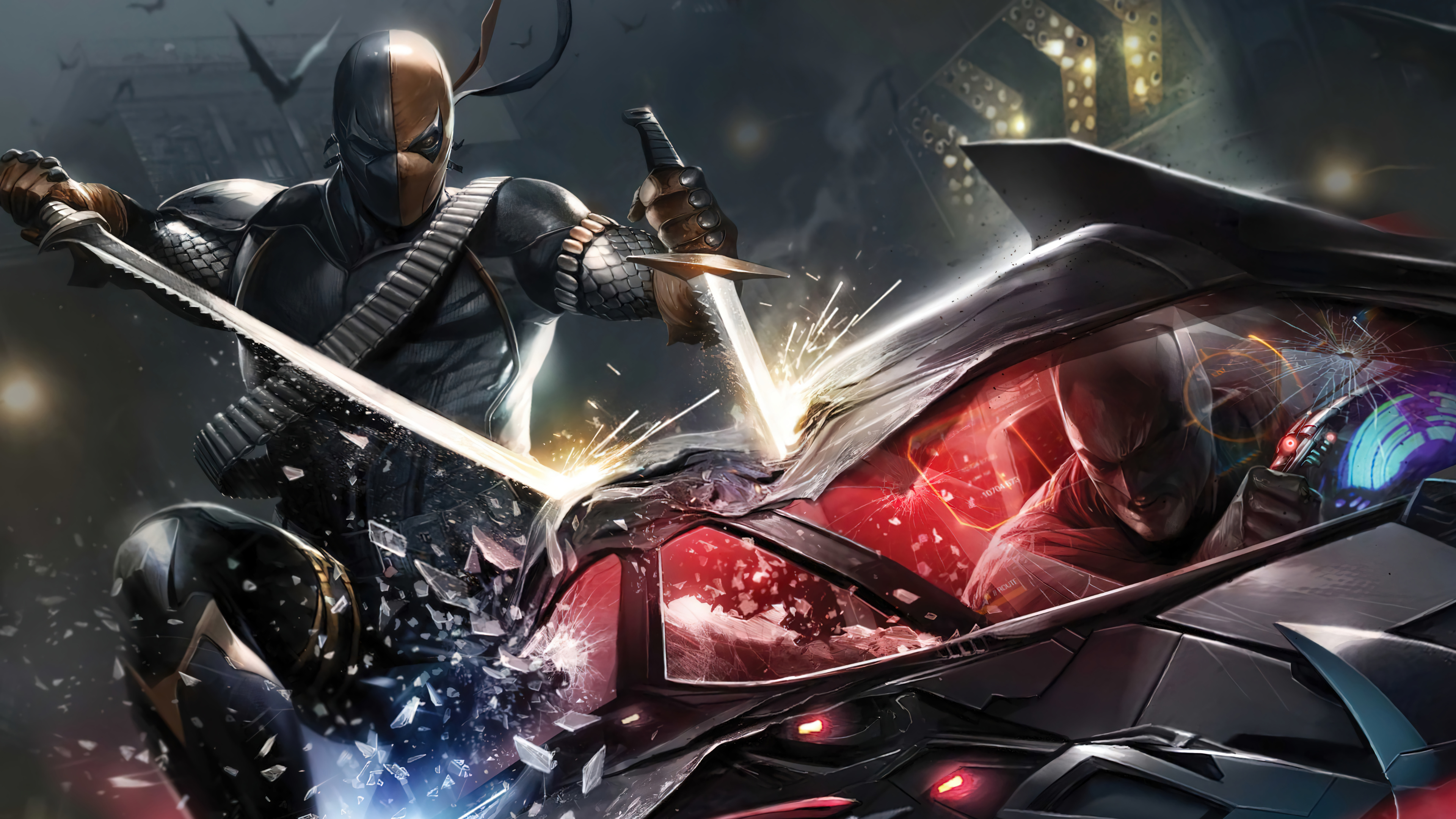 Batman vs Deathstroke DC 4K 2130g Wallpaper PC Desktop
