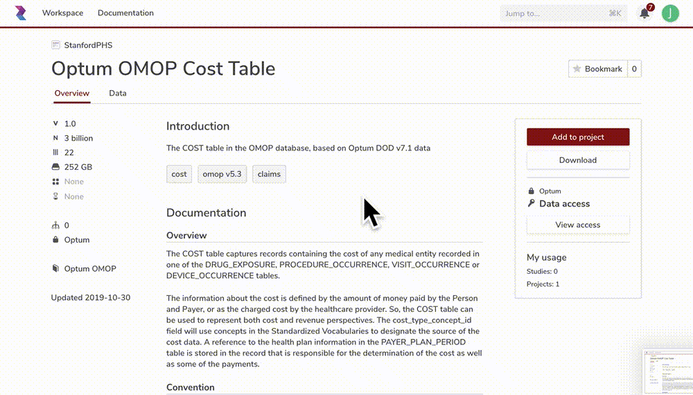 Step 2 Creating Data Cut PHS Documentation