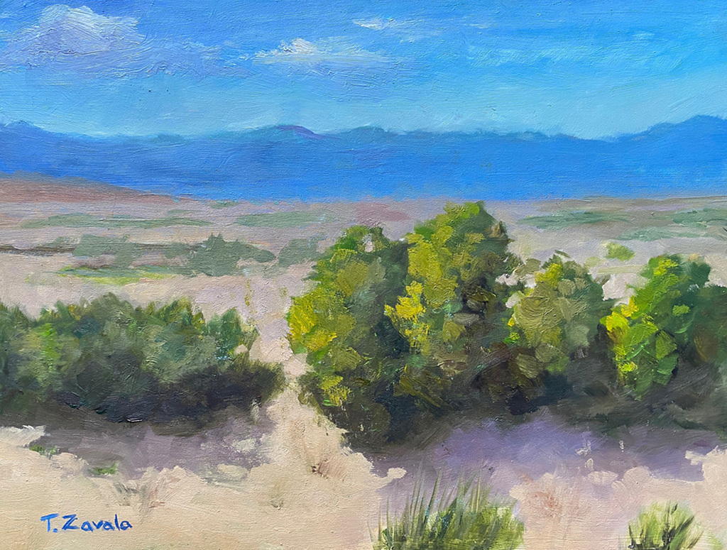 Theodora Zavala Blue Mountain Oil Painting entry December 2020