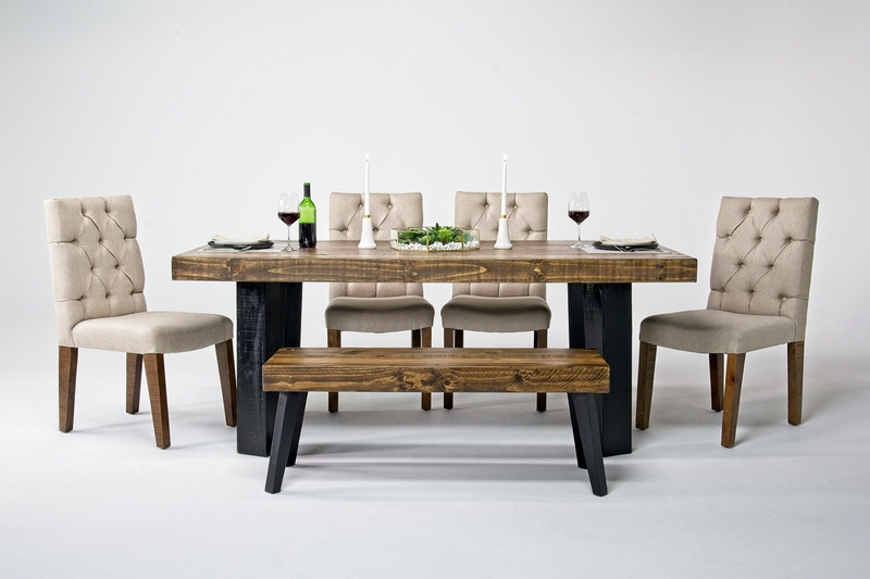 Salida Dining Table, 4 Chairs & Bench in Brown Mor Furniture