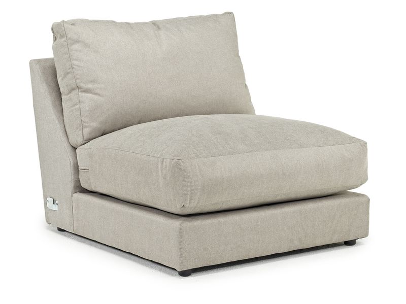 Hansel Armless Chair in Anello Cement, Down