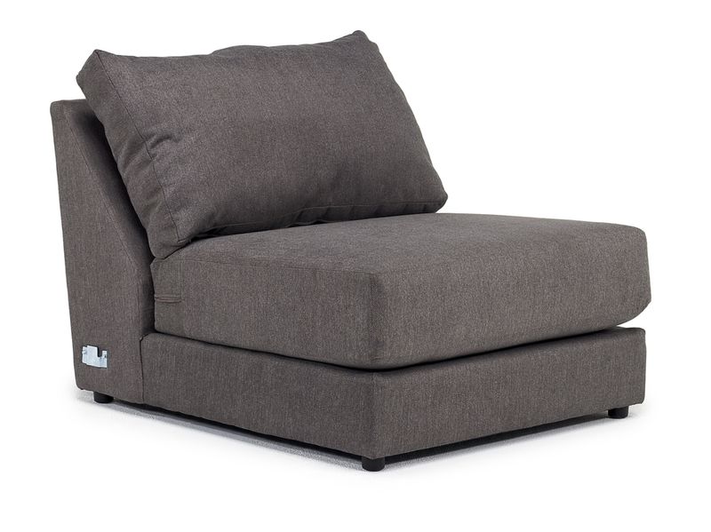 Hansel Armless Chair in Anello Charcoal Mor Furniture