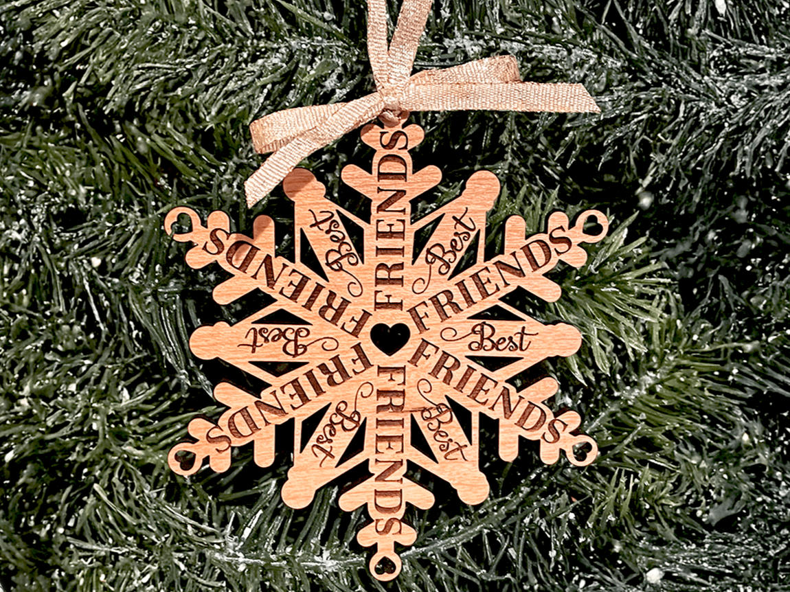 Best Friends Christmas Snowflake Ornament DesignFind