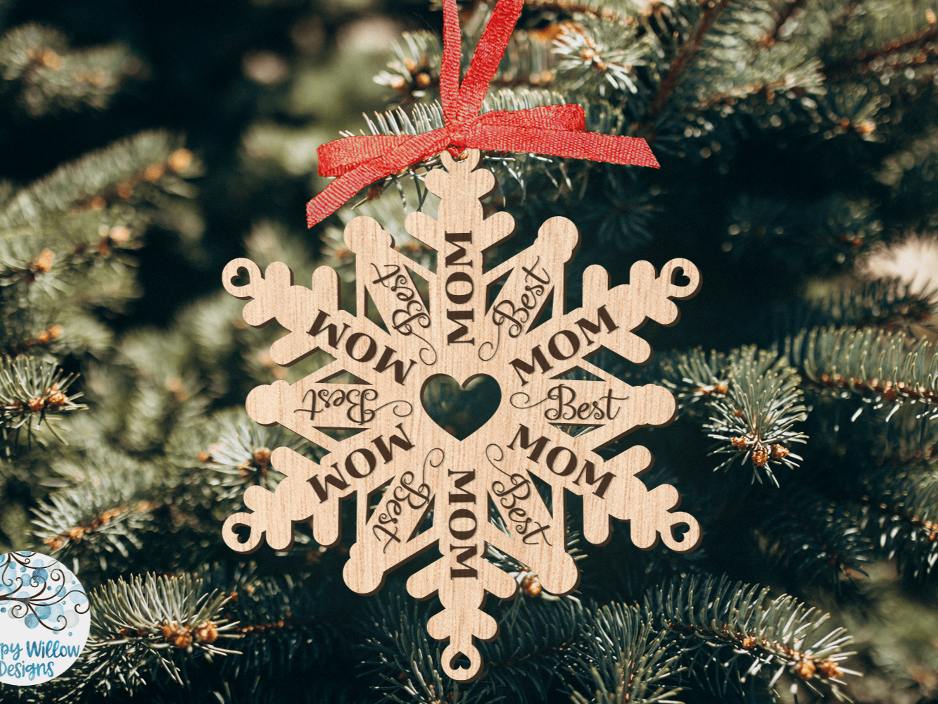 Best Mom Christmas Snowflake Ornament DesignFind