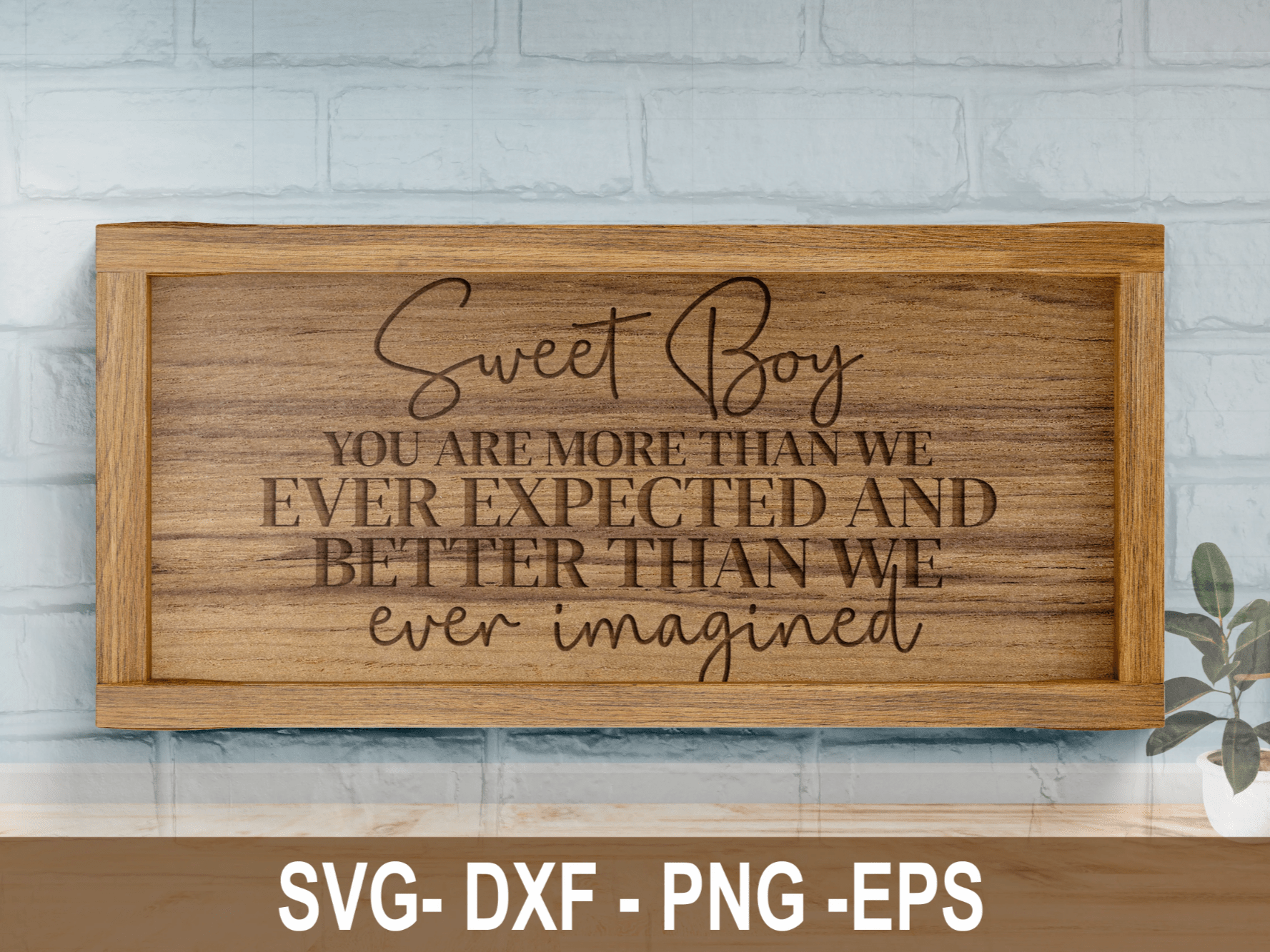 Sweet boy wooden sign You are more than we ever expected Ready to