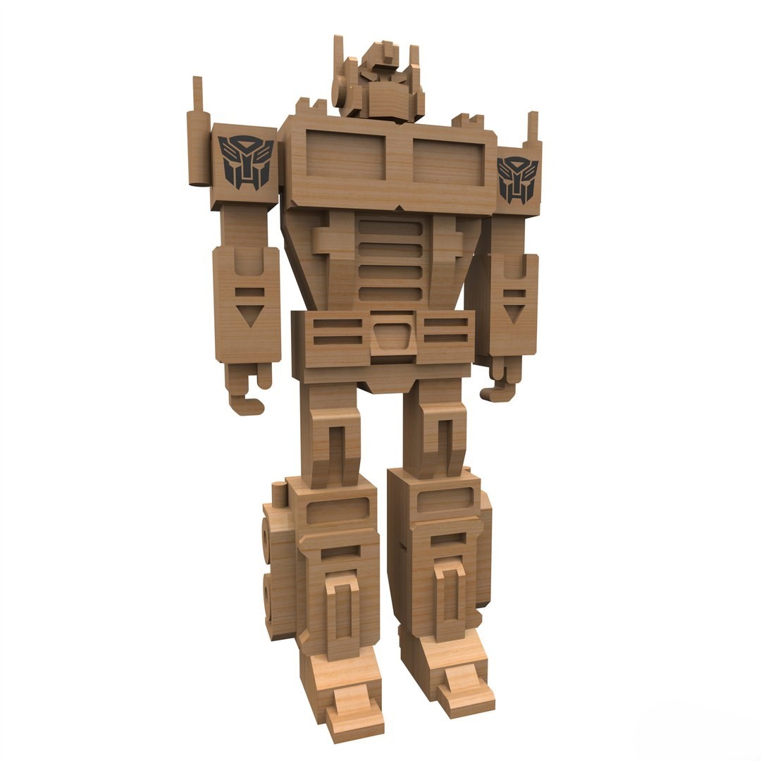 Wooden Transformer Robot Toy Model DesignFind