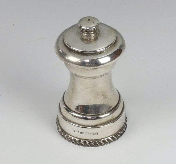 A silver mounted peppermill Birmingham 1976 17th May 2023 Denhams