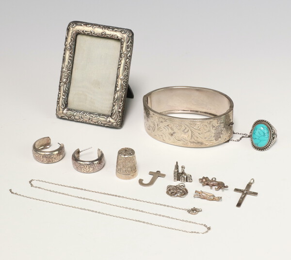 A rectangular silver photograph frame Birmingham 1924 15th June 2023 Denhams