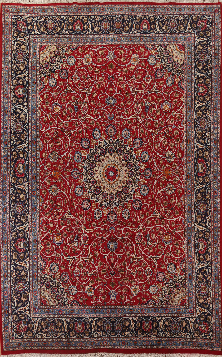 Traditional Red Mashad Persian Area Rug 10x13