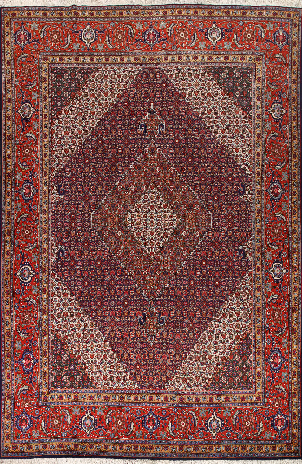 Navy Blue Tabriz Persian Area Rug 10x13