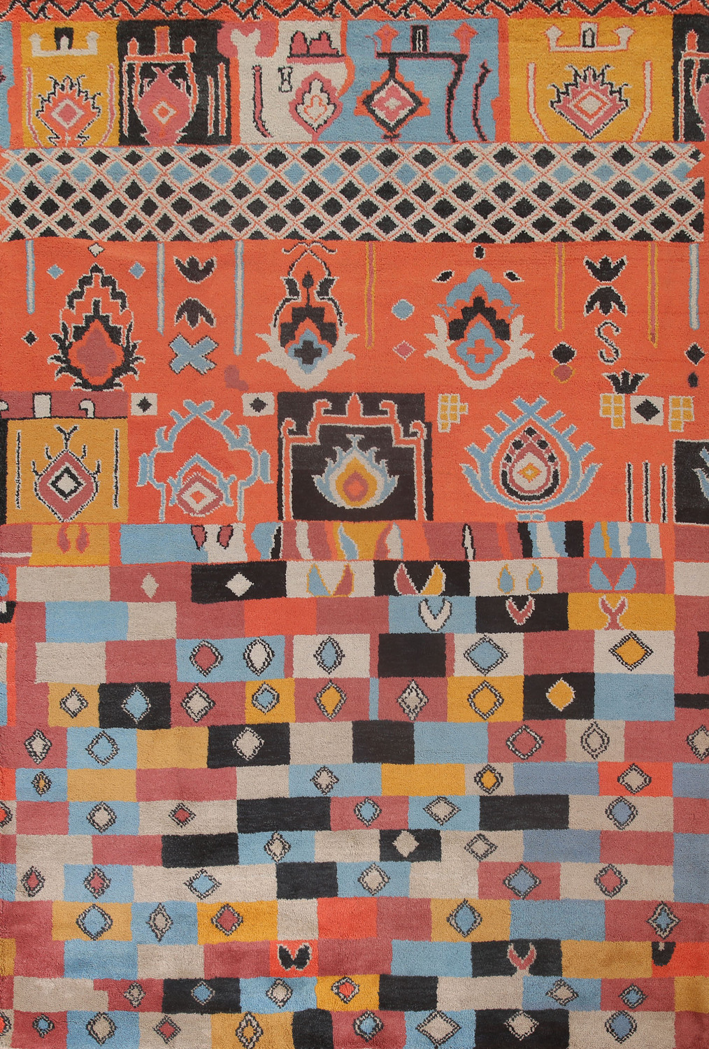 HandKnotted Wool Moroccan Area Rug 9x12