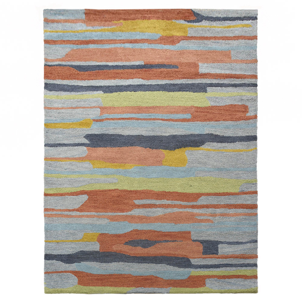 Striped Modern Hand Tufted Area Rugs
